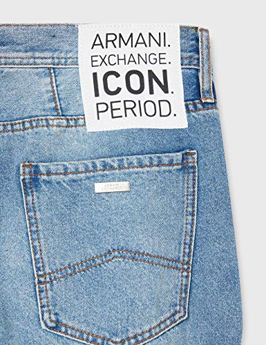 Armani Exchange 11, 5 Ounces, Medium Blue Wash Vaqueros Slim, Azul (Denim Indaco 1500), W29/L32 (Talla del Fabricante: 29) para Hombre