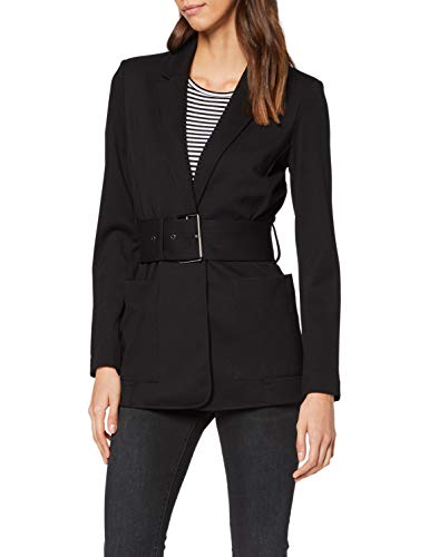 Armani Exchange Belt Blazer Chaqueta de Traje, (Black 1200), 44 (Talla del Fabricante: Medium) para Mujer