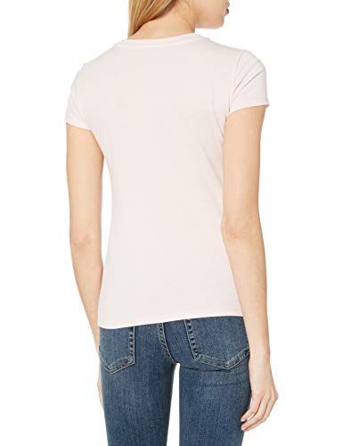 Armani Exchange Embellishment Logo Camiseta, (Cotton Candy 1468), X-Small para Mujer