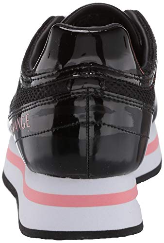 Armani Exchange Platform Sneakers, Zapatillas para Mujer, Negro (Black+White Logo 00002), 37 EU