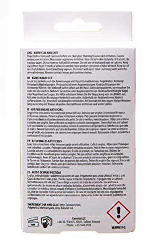 Art 2C - Kit de uñas postizas con pegamento fáciles de poner y quitar, 24 uñas decoradas, 10 tamaños, mate y rosa cromado (044)