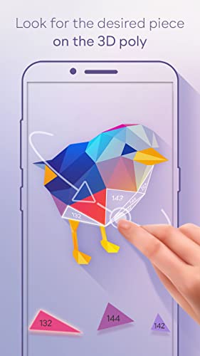 arte 3d bajo poli: pintura por número