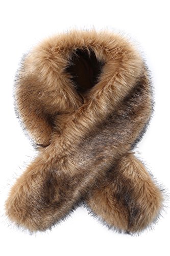 ArtiDeco Bufanda de Pelo Sintético Chal de Piel Artificial 1920 Flapper Accesorios Capa Noche Invierno