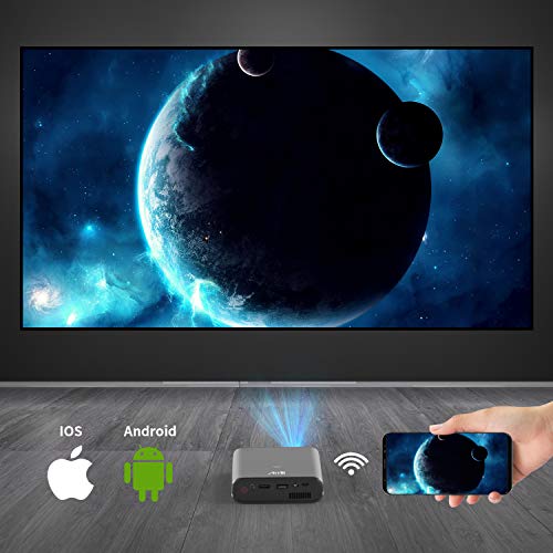 Artlii Mana, Mini Proyector Portátil WiFi 3D Móvil, Batería Recargable, DLP Proyector Móvil Pequeño, para Smartphone / iPhone / Android