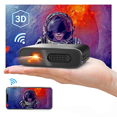 Artlii Mana, Mini Proyector Portátil WiFi 3D Móvil, Batería Recargable, DLP Proyector Móvil Pequeño, para Smartphone / iPhone / Android