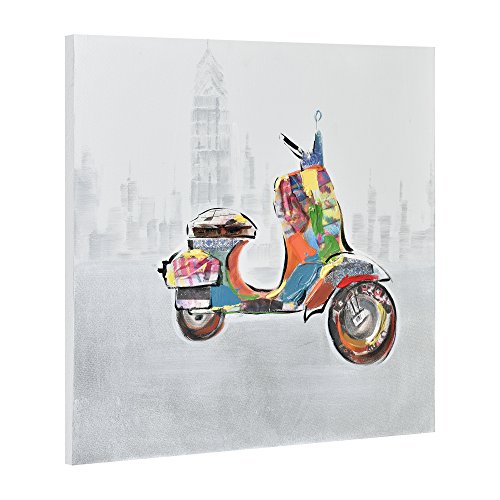 [art.work] Original mural para pared pintado a mano pintura moto sobre lienzo bastidor incluido