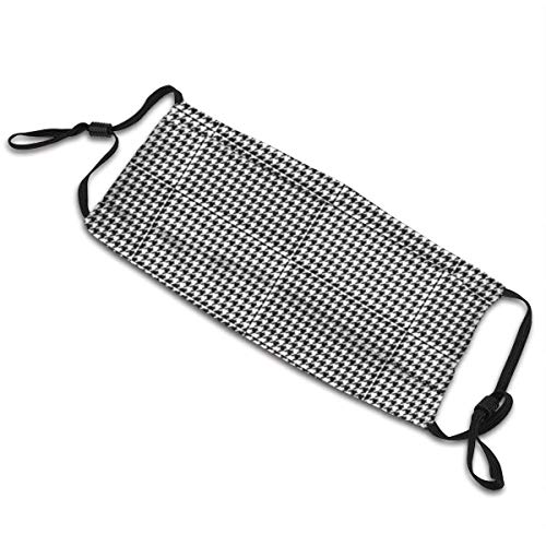 artyly Negro, Blanco, Pata de Gallo, Cuadros, Belleza Abstracta, Moda, mascarilla Reutilizable, pasamontañas, Lavable, para Exteriores, Nariz, Boca, Moda, para Unisex, Hombres, Mujeres, pasamontañas