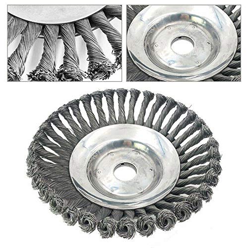 ASNOMY Cepillo de maleza Cepillo de maleza Desbrozadora Peine de maleza Profesional Cepillo 25.4 mm x 150 mm Cepillo Redondo para desbrozadoras, cortacésped