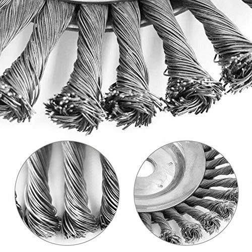 ASNOMY Cepillo de maleza Cepillo de maleza Desbrozadora Peine de maleza Profesional Cepillo 25.4 mm x 150 mm Cepillo Redondo para desbrozadoras, cortacésped