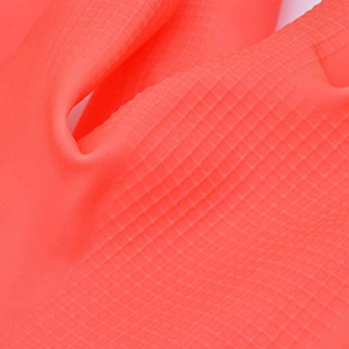 ASOCEA guantes de mantenimiento para acuario, impermeable, de látex, reutilizables, herramientas de limpieza, 1 par naranja
