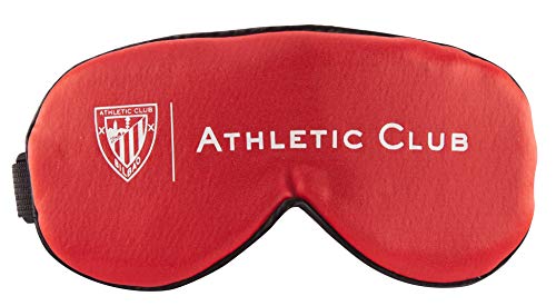 Athletic Club de Bilbao Bilbao Antifaz para Dormir - Producto Oficial del Equipo, 100% Anti-Luz, con Goma Flexible Ajustable y Tacto Suave
