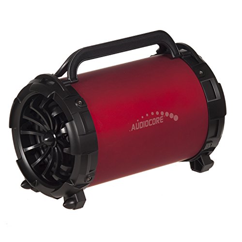 Audiocore Altavoz portátil bazuca Bluetooth, subwoofer FM, Tarjeta microSD, (AC880), Compatible Smartphones tabletas, Uso Exterior Resistente a Salpicaduras de Agua o Ducha