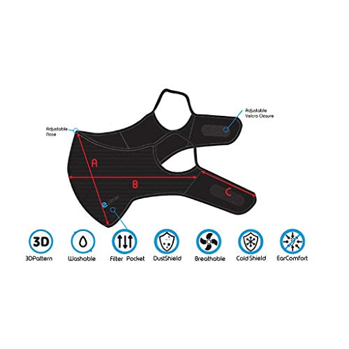 Auifor Decoración facial con estampado a cuadros casual y fresco, bufanda lavable, con adhesivos de velcro en las orejas, enviados desde España