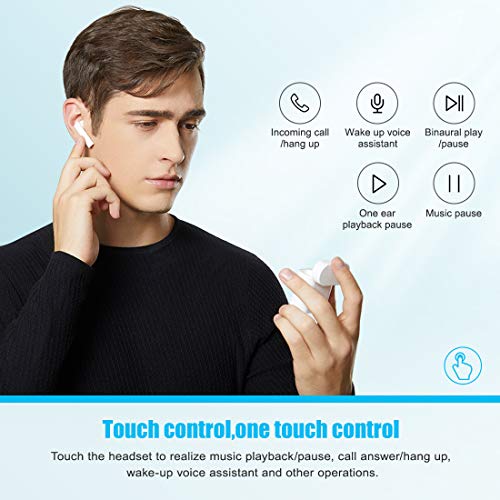 Auriculares Bluetooth, Xiaomi Mi Air2 Cascos Auriculares con microfono Auriculares inalámbricos Mi Auriculares Control de Enlace sincrónico táctil