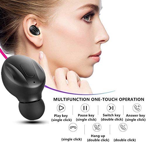 Auriculares Inalámbricos Bluetooth, 2020 Nuevos Auriculares Bluetooth IPX5 Auriculares con Microfono Deportivos Impermeables con Estuche de Carga para iOS Android PC Pad (N-08)