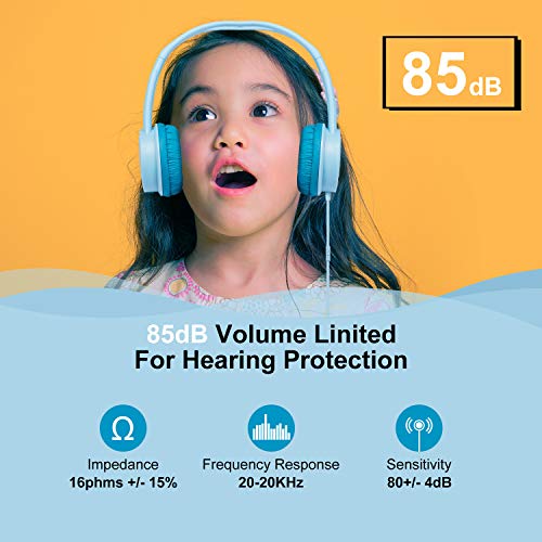 Auriculares Para Niños, Auriculares Para Niños Auriculares Para Estudiantes, Auriculares Plegables Ajustables Para La Escuela, Viajes, Compatibles Con Teléfonos Móviles, Tabletas Y Pc