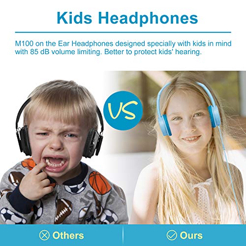 Auriculares Para Niños, Auriculares Para Niños Auriculares Para Estudiantes, Auriculares Plegables Ajustables Para La Escuela, Viajes, Compatibles Con Teléfonos Móviles, Tabletas Y Pc