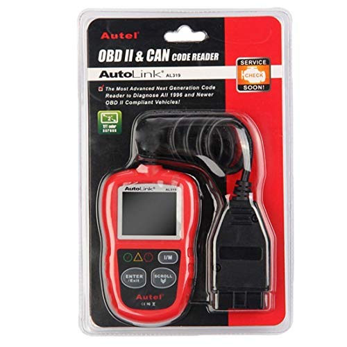 Autel Autolink AL319 Bus Can Diagnosis Multimarca 2 EOBD Auto Scanner Lee y Borra Códigos de Error de Automóviles con Interfaz Estandar OBD II 16 Pines, AL 319