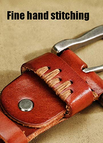 Autopeck Cinturón de Primavera Primera Capa de Piel de Vaca Hebilla de alfiler de Cuero de Mediana Edad cinturón de Moda diseño clásico Adecuado para Negocios y Ocio