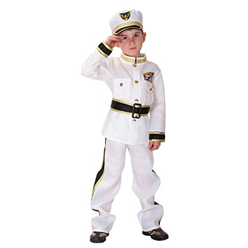 Avsvcb Cosplay Disfraz de Navidad para niños Disfraz de actuación Disfraz de actuación Halloween Novedad Regalo policía Vestir Uniforme de policía