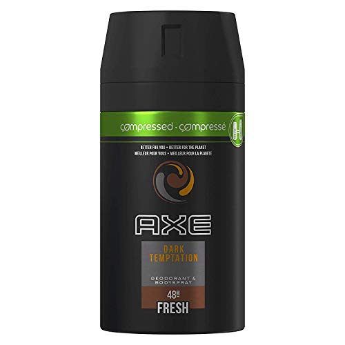 Axe Déodorant Spray Compressé Dark Temptation 0% Sels d'Aluminium, Pour Sentir Bon Toute la Journée (Lot de 6x100ml)