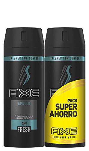 Axe Desodorante Apollo Pack Duplo Ahorro - 2 Paquetes de 2 x 150 ml (Total: 600 ml)
