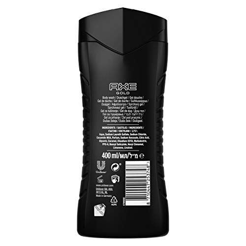 Axe Gel Gold - 4 Paquetes de 400 ml - Total: 1600 ml