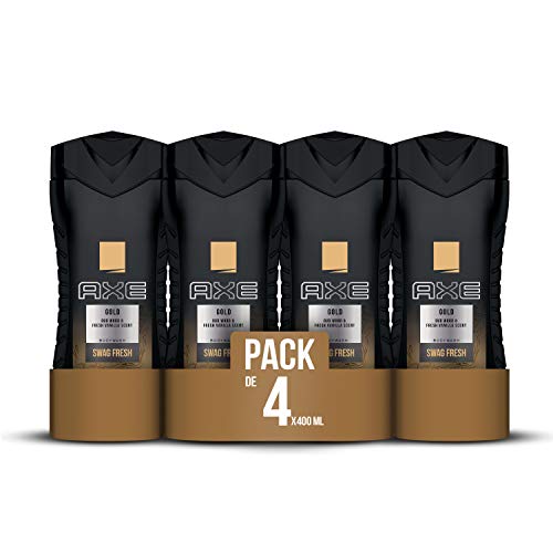 Axe Gel Gold - 4 Paquetes de 400 ml - Total: 1600 ml