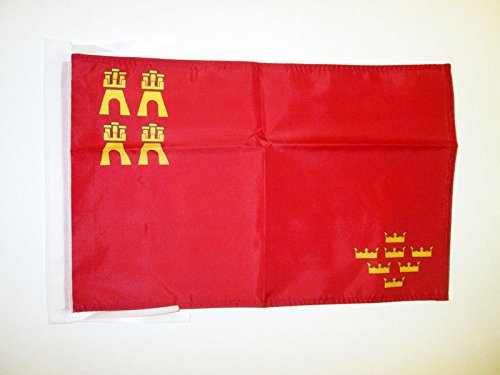 AZ FLAG Bandera de la REGIÓN DE Murcia 45x30cm - BANDERINA MURCIANA 30 x 45 cm cordeles