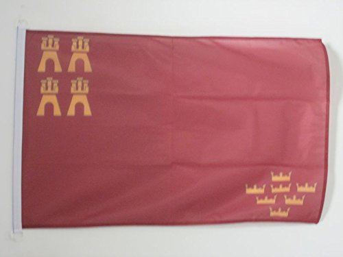 AZ FLAG Bandera de la REGIÓN DE Murcia 90x60cm Uso Exterior - Bandera MURCIANA 60 x 90 cm Anillos