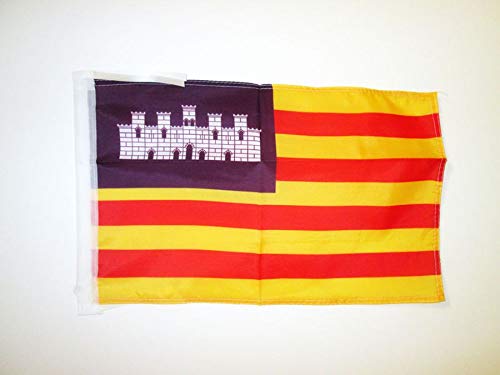 AZ FLAG Bandera de Las Islas BALEARES 45x30cm - BANDERINA BALEÁRICA 30 x 45 cm cordeles