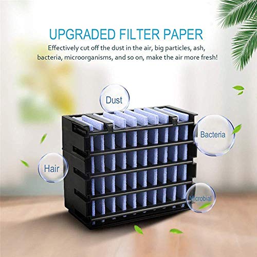AZOREX Mini Aire Acondicionado Portátil Enfriador USB 10W Ventilador Personal Humidificación del Aire para Casa Oficina Camper 204-AirCooler