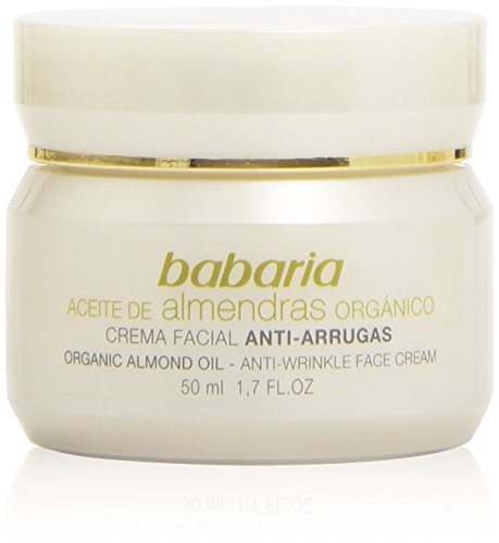 Babaria - Aceite de almendras orgánico - Crema facial anti-arrugas - 50 ml