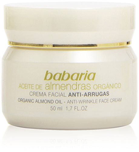 Babaria - Aceite de almendras orgánico - Crema facial anti-arrugas - 50 ml