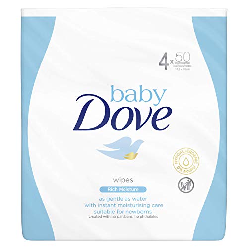 Baby Dove Toallitas Hidratación Profunda - Pack de 3 x 4 x 50 (Total: 600 toallitas)