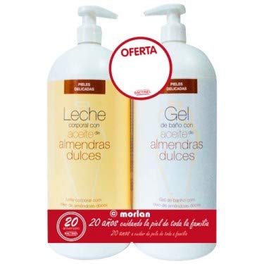 Bactinel PACK Leche Corporal Aceite Almendras Dulces,750ml + Gel Baño, 750ml