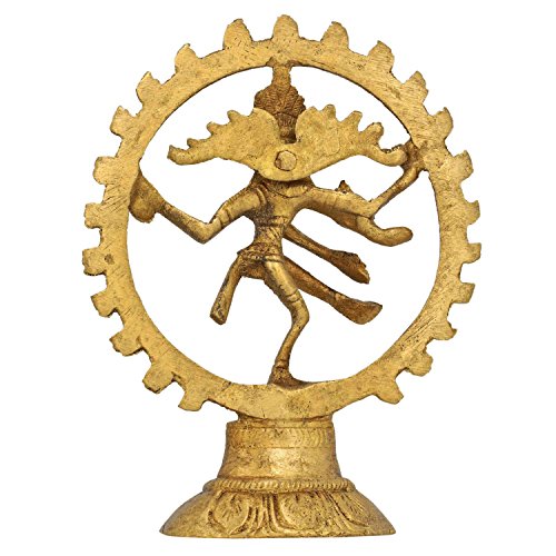 bailando Dios shiva natraj estatua - idea de regalo de estatuilla de latón artesanal - 13x 10 cm x 5 cm