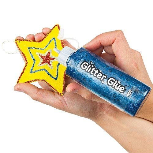 Baker Ross Pegamento con Purpurina de Colores (Paquete de 6 x 120 g) Para decorar tarjetas, collages y manualidades