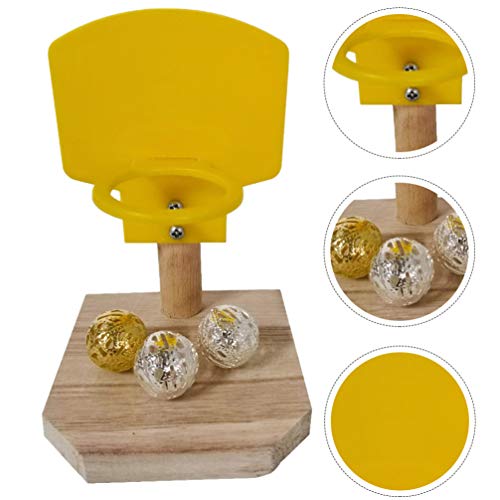 Balacoo 1 Juego de Juego de Baloncesto de Loros Juguetes de Entrenamiento de Inteligencia de Loros para Guacamayos Africanos Grises Cacatúa