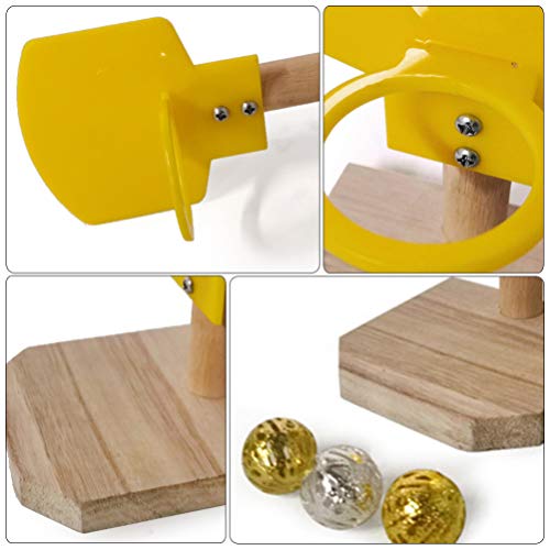 Balacoo 1 Juego de Juego de Baloncesto de Loros Juguetes de Entrenamiento de Inteligencia de Loros para Guacamayos Africanos Grises Cacatúa