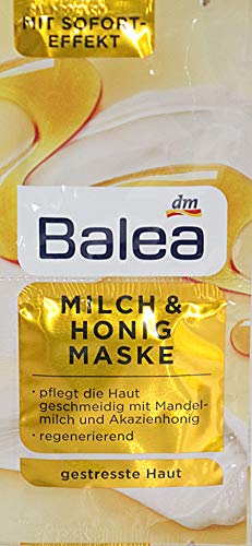 Balea - Mascarilla para leche y miel (10 unidades, 20 usos)