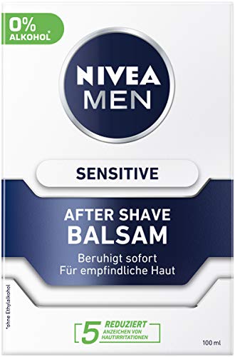Bálsamo para después del afeitado Nivea Men Sensitive After Shave Balsam, paquete de 3 unidades (3 x 100 mililitros).