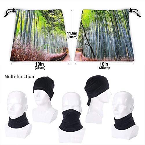 Bamboo Forest Road Nature Fashion Calentador de cuello de microfibra de esquí cálido