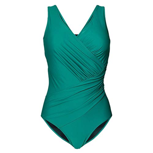 Bañadores Mujer Split Wave Color sólido Sexy Traje de baño Conservador Traje de baño de una Pieza Playa Delgada Interior Deportes natación Nueva Comodidad Swimwear riou