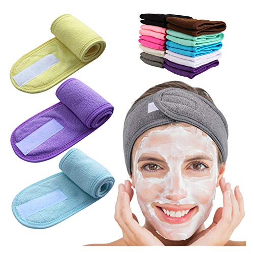 Banda para el cabello Hairband ancho Yoga bañera de hidromasaje ducha de maquillaje cosmético lavado de cara Cinta de cabeza for las mujeres señoras de Maquillaje Accesorios ( Color : Burgundy )