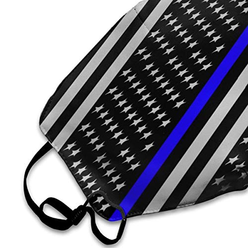 Bandanas unisex de cobertura completa con protección UV, polaina, línea azul, bandera estadounidense