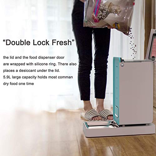 Bandeja de alimentación de Mascotas Alimentador automático Cuenco para Gatos Alimentador de Control Remoto Inteligente Cuenco para Perros