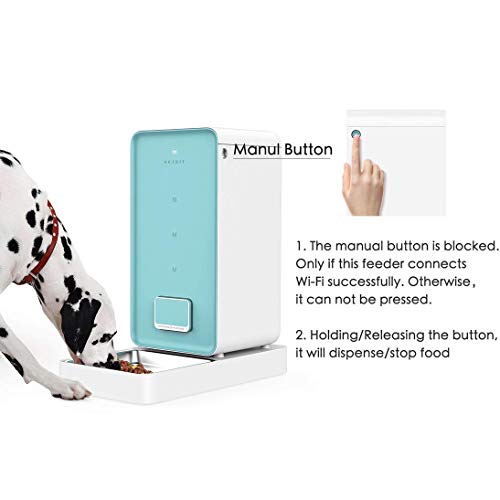 Bandeja de alimentación de Mascotas Alimentador automático Cuenco para Gatos Alimentador de Control Remoto Inteligente Cuenco para Perros