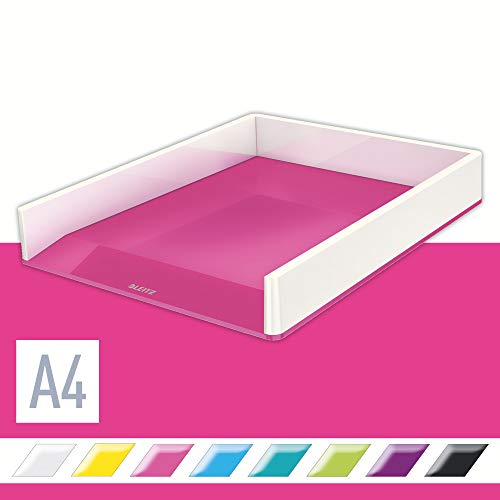 Bandeja SOBREMESA LEITZ Wow Dual Fucsia Metalizado Blanco