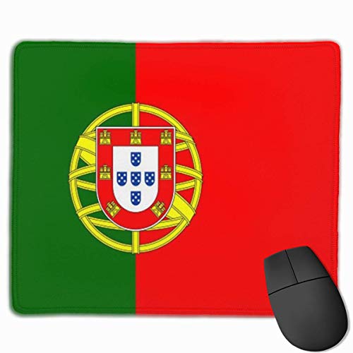 Bandera de Portugal Alfombrilla de ratón Rectangular Antideslizante para Juegos Teclado Alfombrilla de ratón de Goma para portátiles de hogar y Oficina 25x30cm